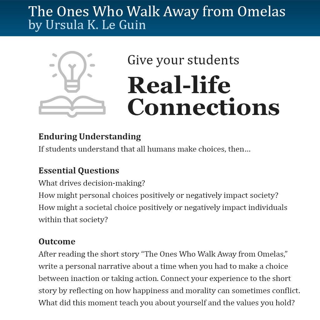 The Ones Who Walk Away from Omelas