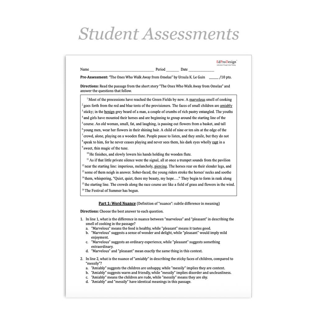 The Ones Who Walk Away from Omelas