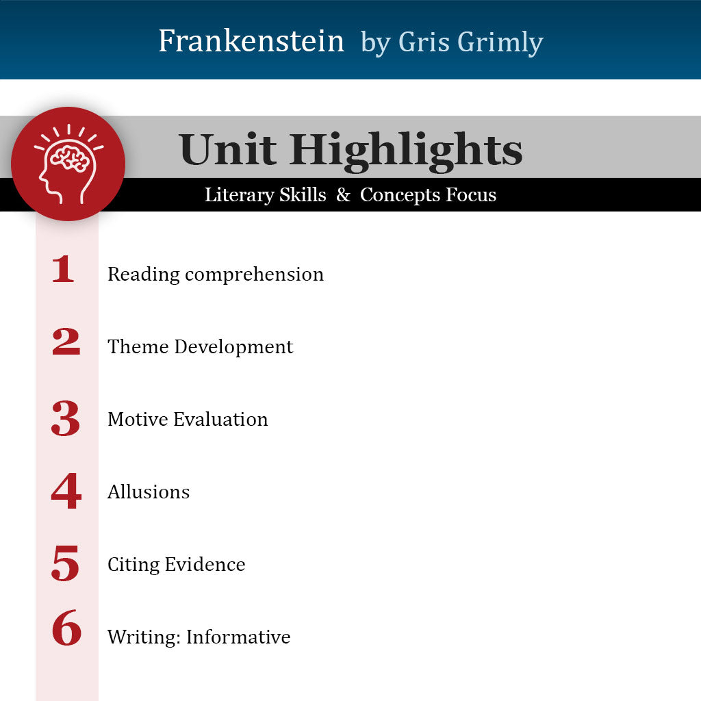 Frankenstein Unit with Daily Lesson Plans