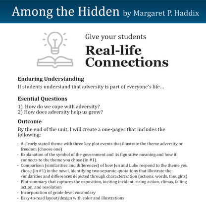 Among the Hidden Unit with Daily Lesson Plans