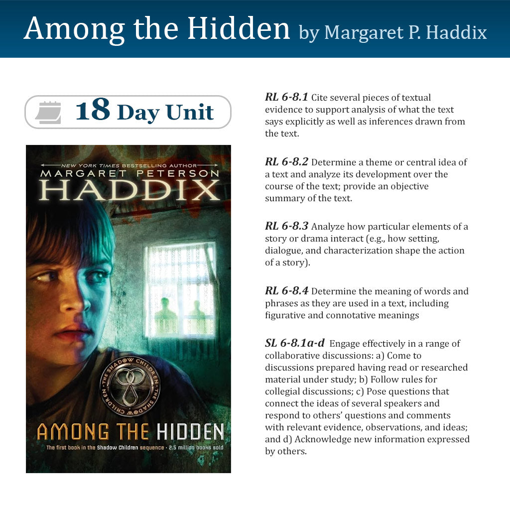 Among the Hidden Unit with Daily Lesson Plans