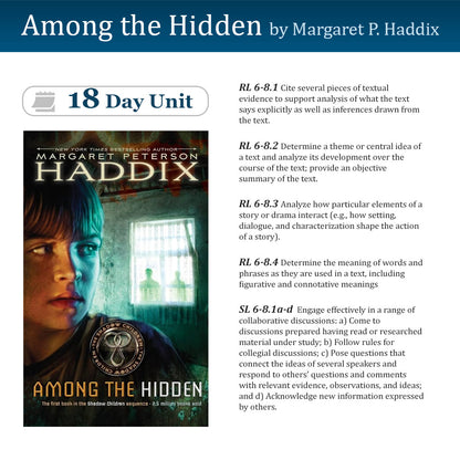 Among the Hidden Unit with Daily Lesson Plans