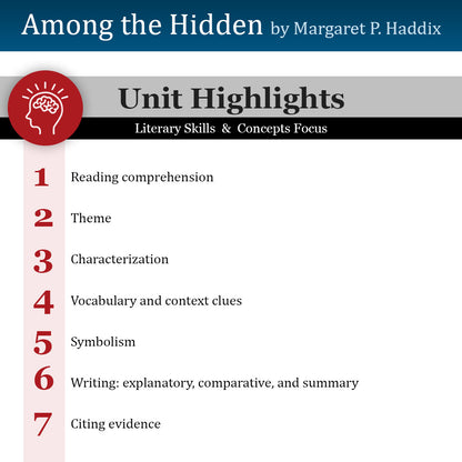 Among the Hidden Unit with Daily Lesson Plans