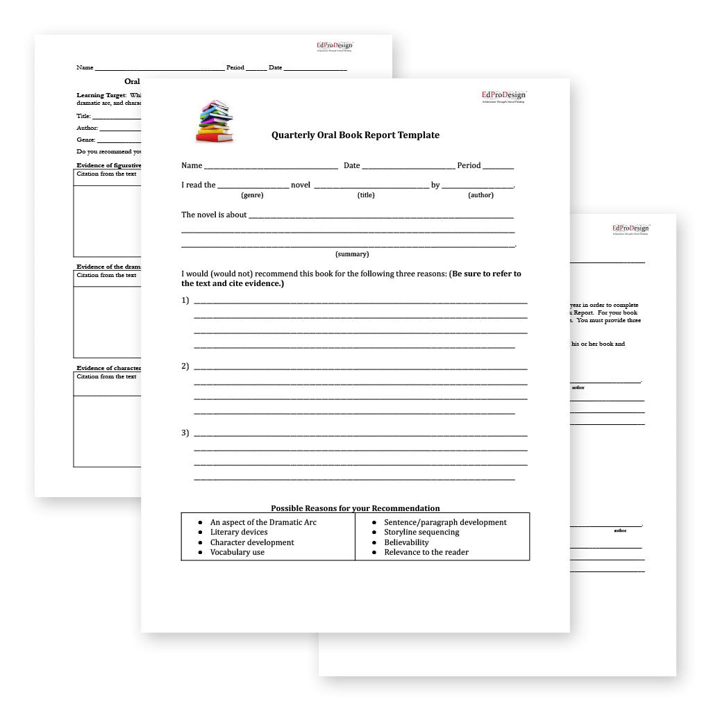 FREE Book Report Templates