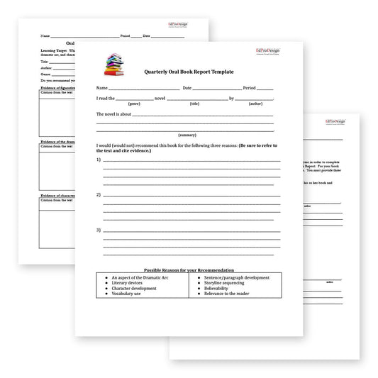 FREE Book Report Templates