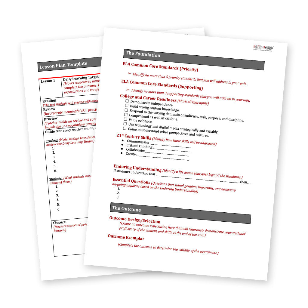 FREE Lesson and Unit Plan Templates