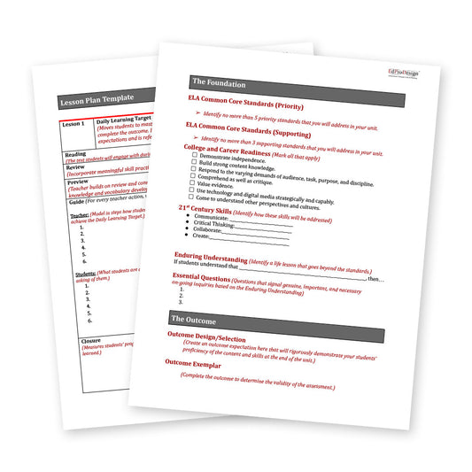 FREE Lesson and Unit Plan Templates