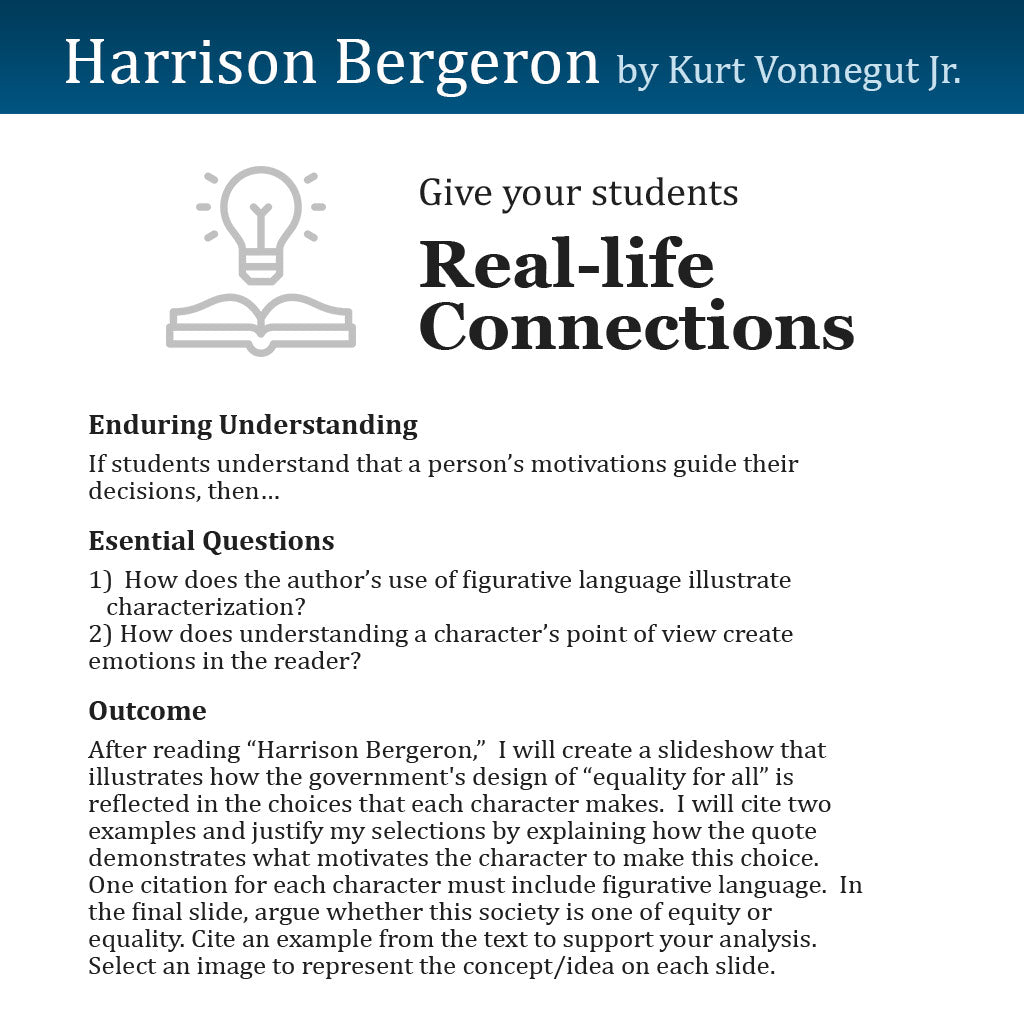 Harrison Bergeron Unit with Daily Lesson Plans