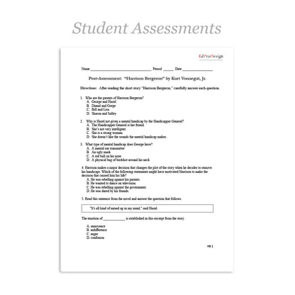 Harrison Bergeron Unit with Daily Lesson Plans