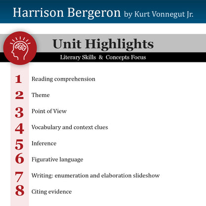 Harrison Bergeron Unit with Daily Lesson Plans