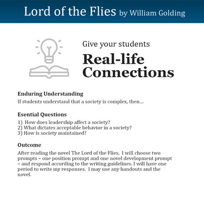 Lord of the Flies Unit with Daily Lesson Plans