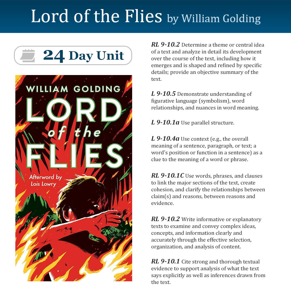 Lord of the Flies Unit with Daily Lesson Plans