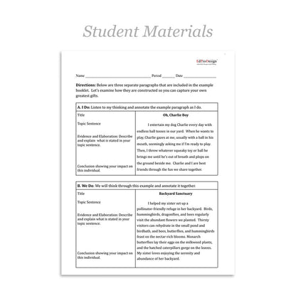 The Greatest Gift Unit with Daily Lesson Plans