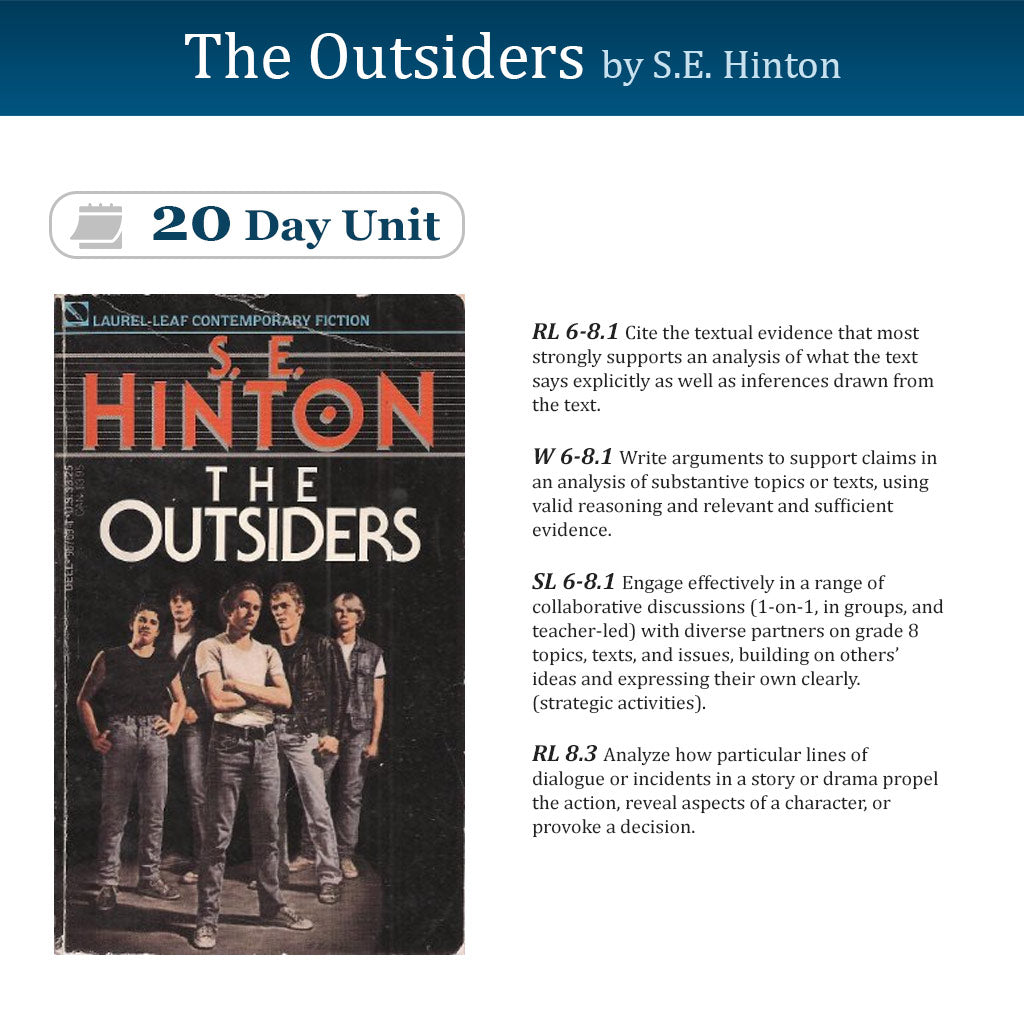 The Outsiders Unit with Daily Lesson Plans